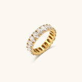 Sami Diamond Simulant Gold Ring