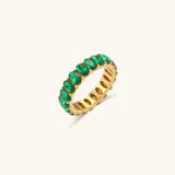 Sami Diamond Simulant Gold Ring