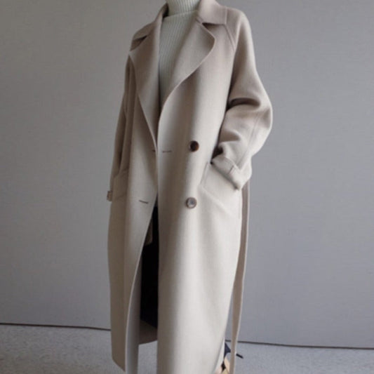 Aveline Women's Trench Coat | Tailored Belt, Elegant Winter Wear