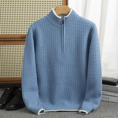 Avery Men's Half-Zip Sweater | Textured Knit, Cozy Layering