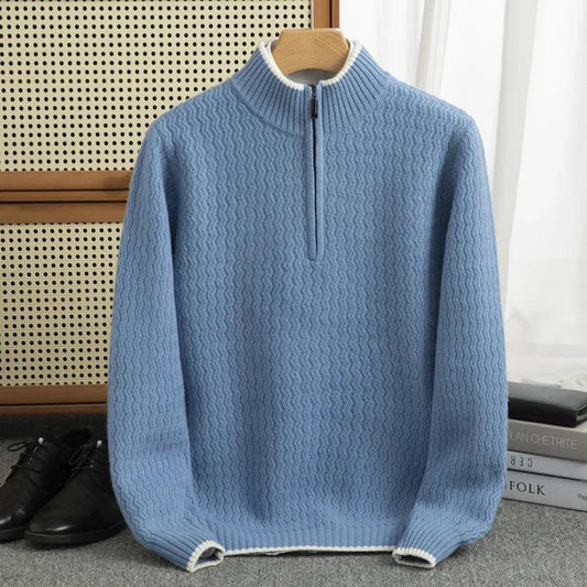 Avery Men's Half-Zip Sweater | Textured Knit, Cozy Layering