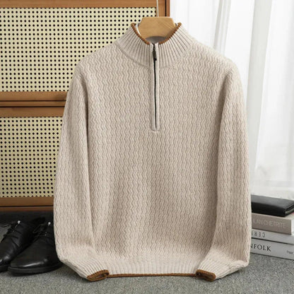 Avery Men's Half-Zip Sweater | Textured Knit, Cozy Layering