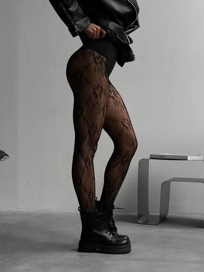 Bianca Belle Women's Tights | Floral Fishnet Design, Versatile Style