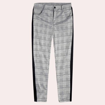 Anton - Retro checked trousers for men in skinny fit