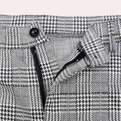 Anton - Retro checked trousers for men in skinny fit