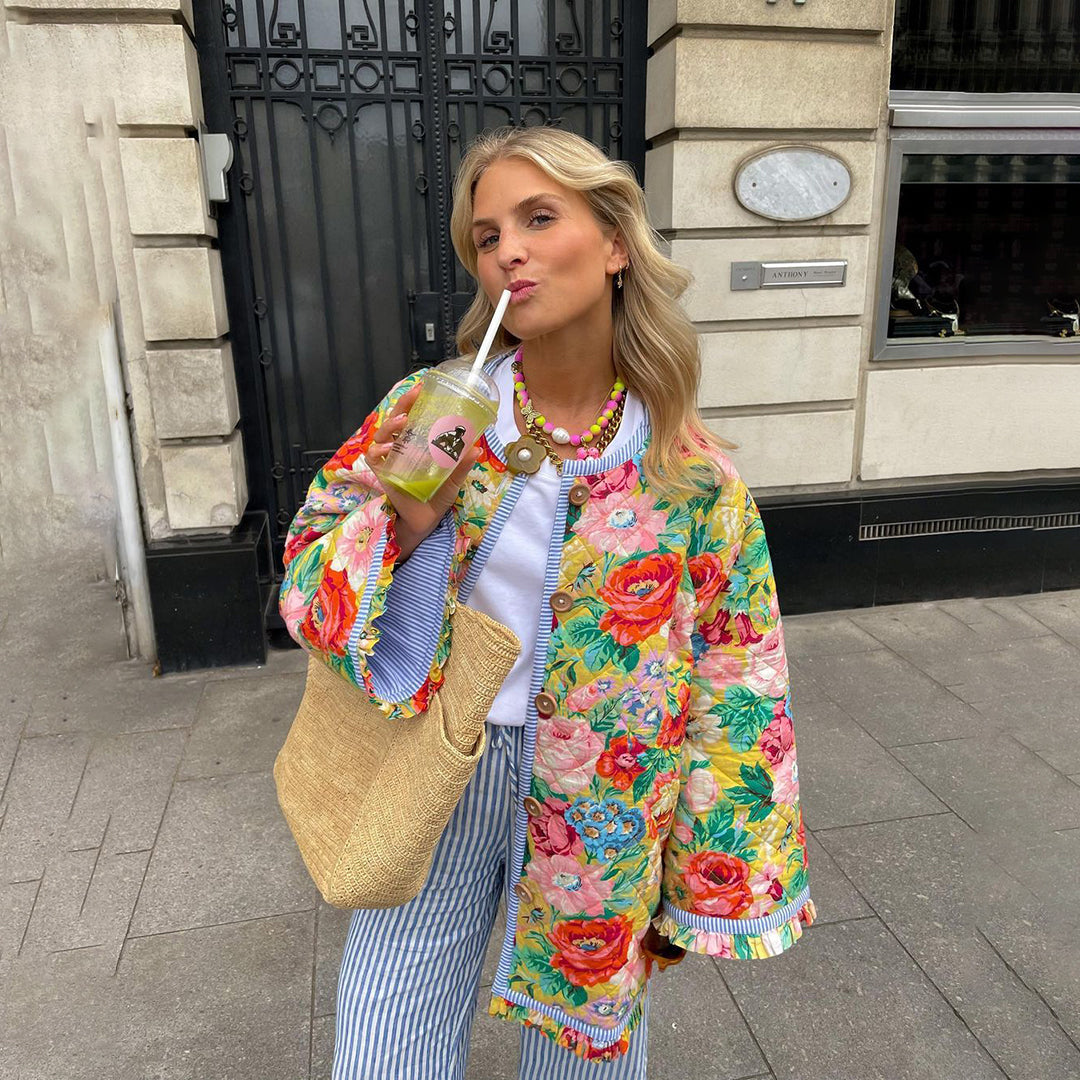 Carmela Women's Lightweight Jacket | Floral Print, Spring Essential