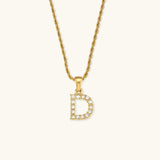 Elaria Letter Initial Diamond Necklace