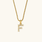 Elaria Letter Initial Diamond Necklace