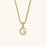 Elaria Letter Initial Diamond Necklace