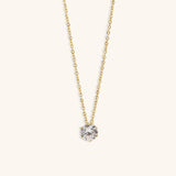 Kyla Gold Solitaire Necklace