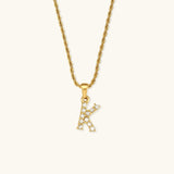 Elaria Letter Initial Diamond Necklace
