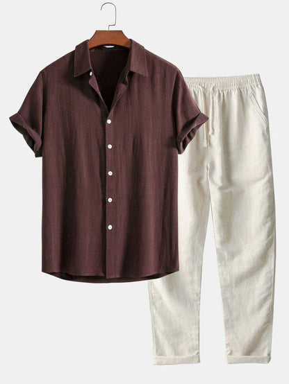 Marcellus Men's Linen Outfit | Premium Breathable Fabric, Summer Elegance
