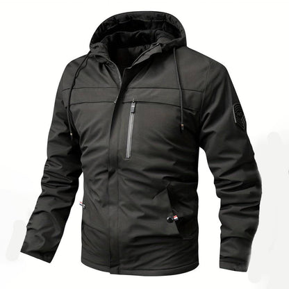 Modric Men's Windbreaker Jacket | Waterproof, Black Windbreaker for Outdoor Adventures