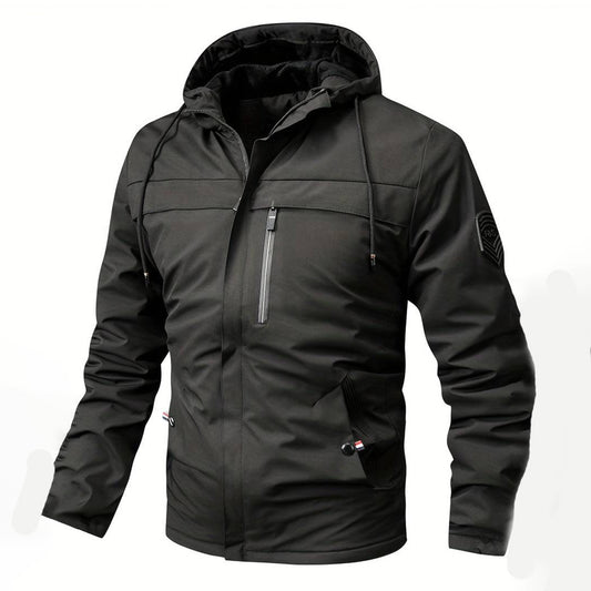 Modric Men's Windbreaker Jacket | Waterproof, Black Windbreaker for Outdoor Adventures