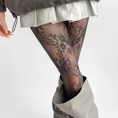 Mavi Women's Tights | Hollow Floral Pattern, Versatile Style