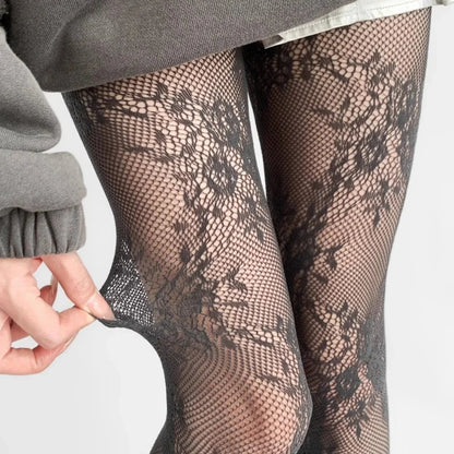 Mavi Women's Tights | Hollow Floral Pattern, Versatile Style