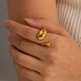 Nysa Gold Serpent Ring