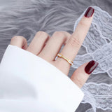 Sela Diamond Simulant Gold Ring