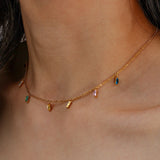 Aura Gold Gemstone Necklace