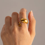 Nysa Gold Serpent Ring