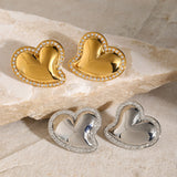 Alva Heart Gold Earrings