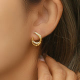 Mireya Gold Earrings