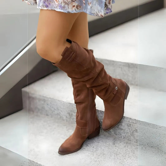 Olyssa Women's Knee-High Boots | Soft Suede, Casual Elegance