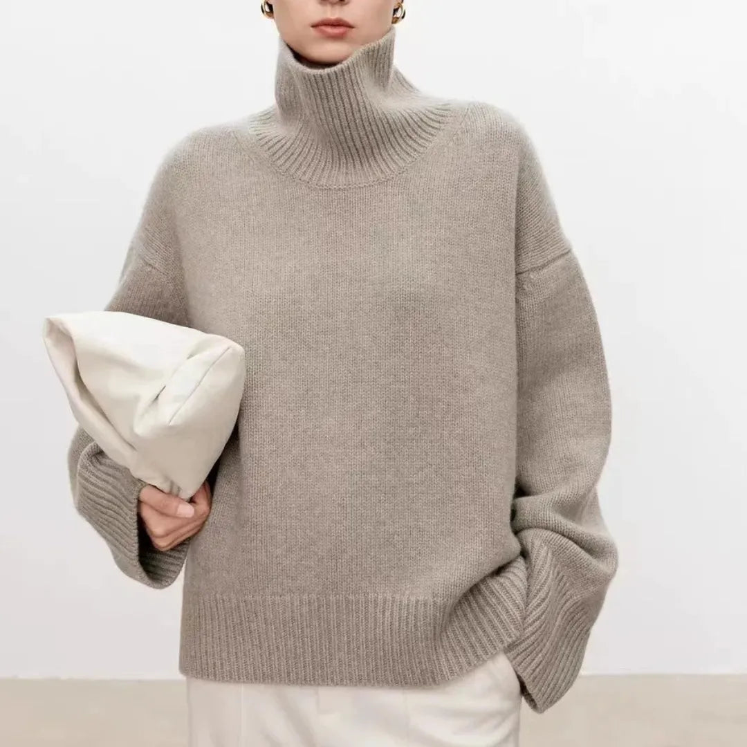Selvara Women's Oversized Sweater | Premium Wool Blend, Cozy Layering
