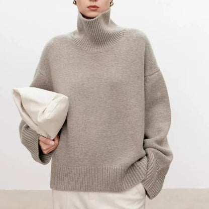 Selvara Women's Oversized Sweater | Premium Wool Blend, Cozy Layering