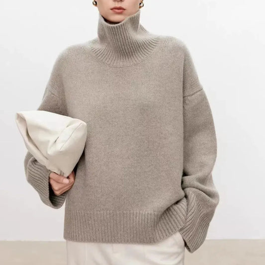 Selvara Women's Oversized Sweater | Premium Wool Blend, Cozy Layering