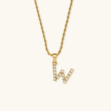Elaria Letter Initial Diamond Necklace