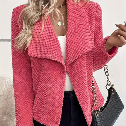 Watermelon Long Sleeve Solid Color Cardigan
