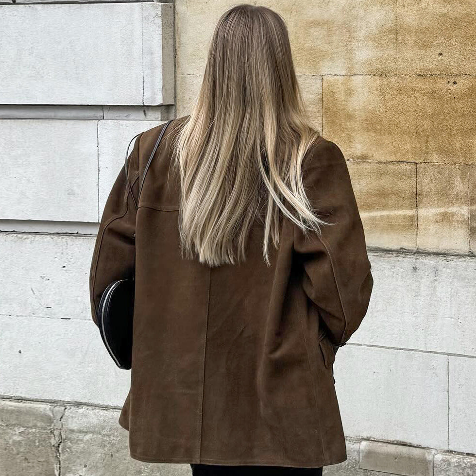 Dara Women's Suede Jacket | Slim Fit, Autumn Essential