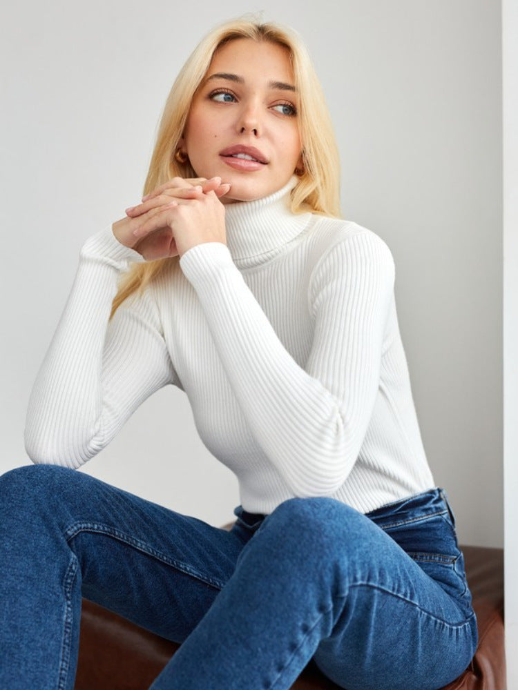 Jalene | Women’s Classic Cotton Turtleneck Sweater