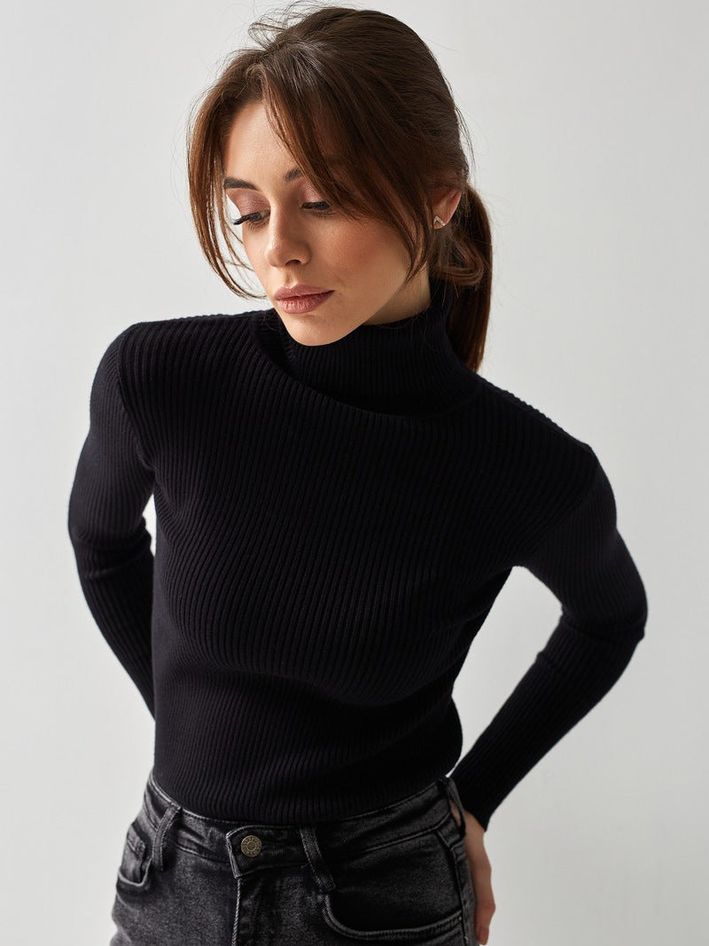 Jalene | Women’s Classic Cotton Turtleneck Sweater
