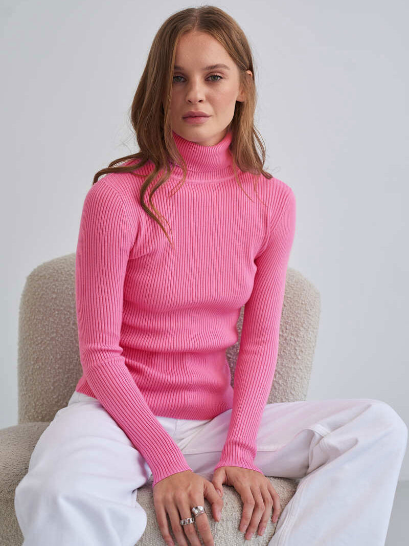 Jalene | Women’s Classic Cotton Turtleneck Sweater
