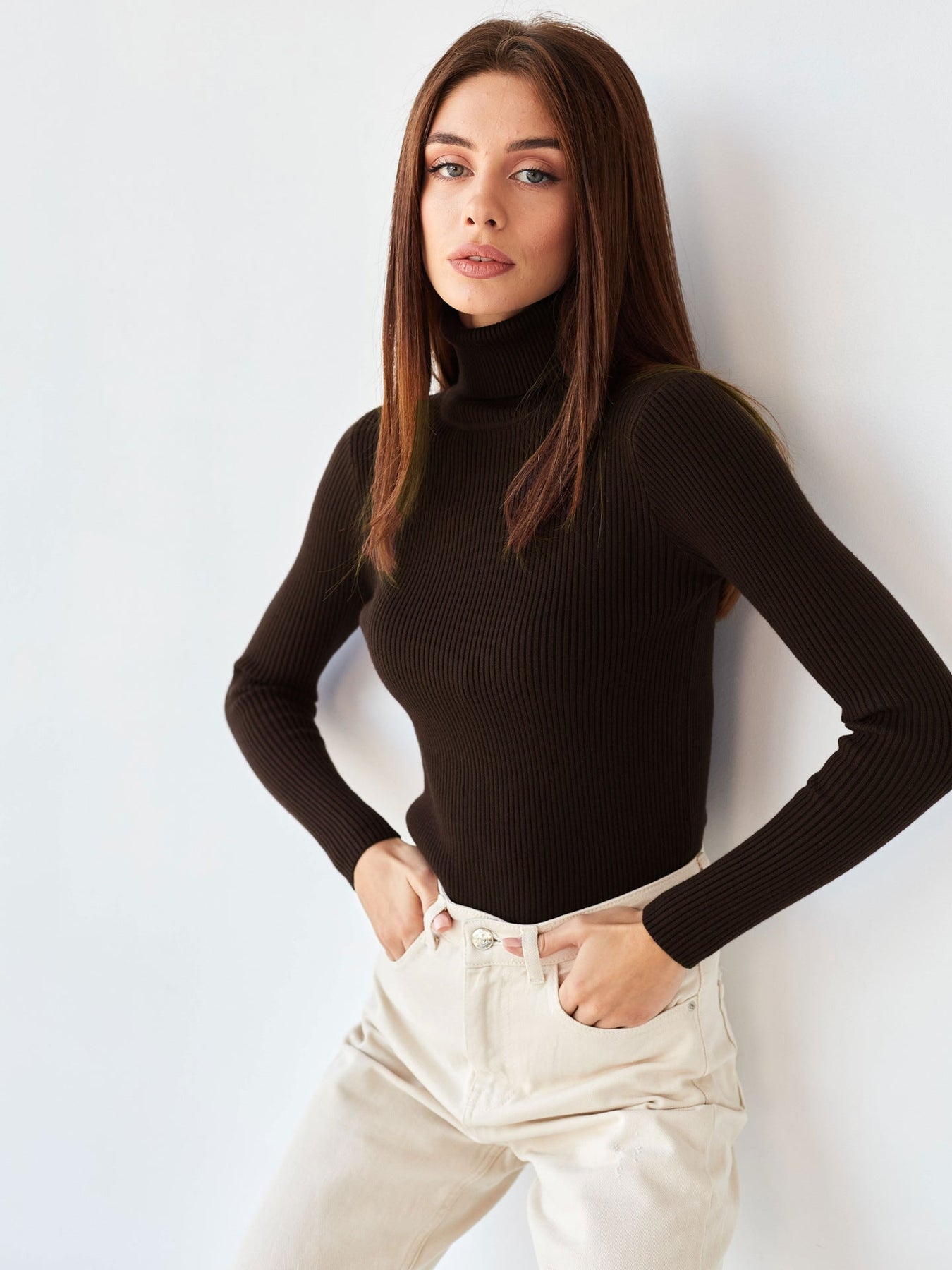 Jalene | Women’s Classic Cotton Turtleneck Sweater