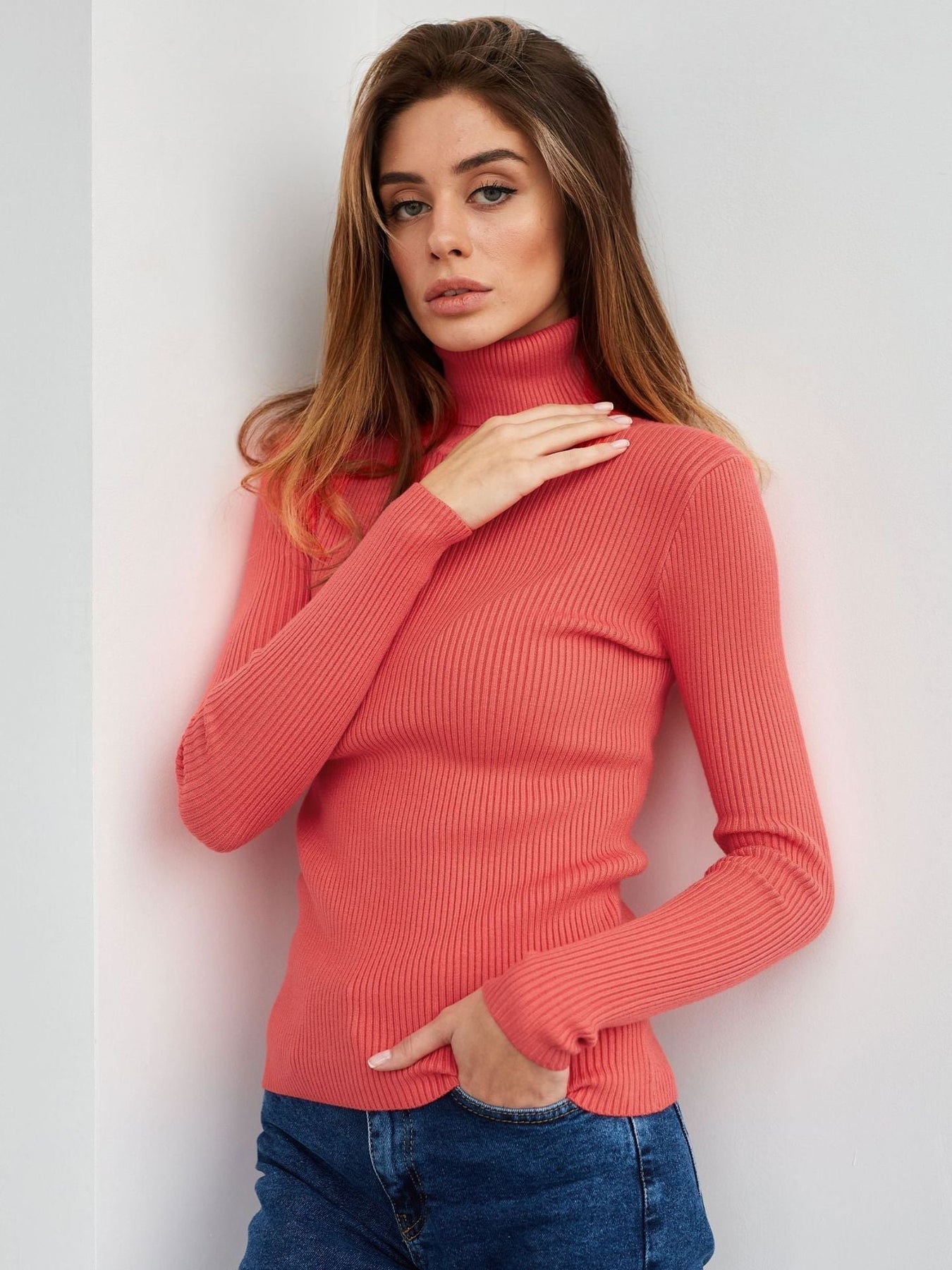 Jalene | Women’s Classic Cotton Turtleneck Sweater