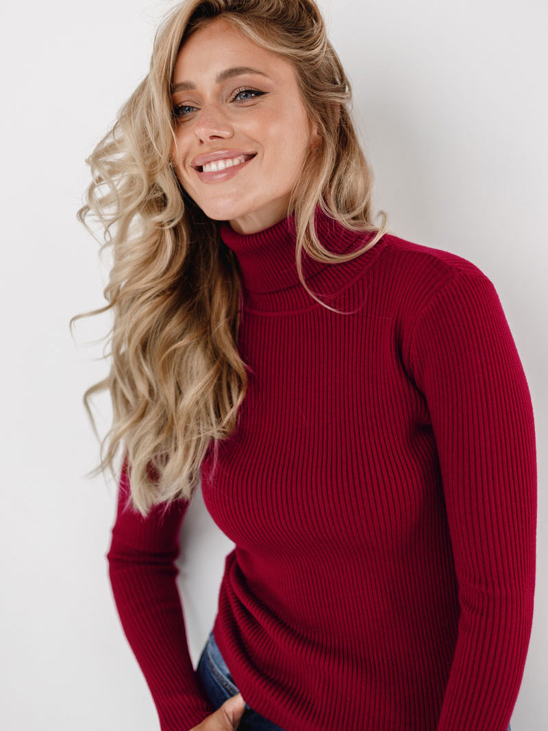 Jalene | Women’s Classic Cotton Turtleneck Sweater