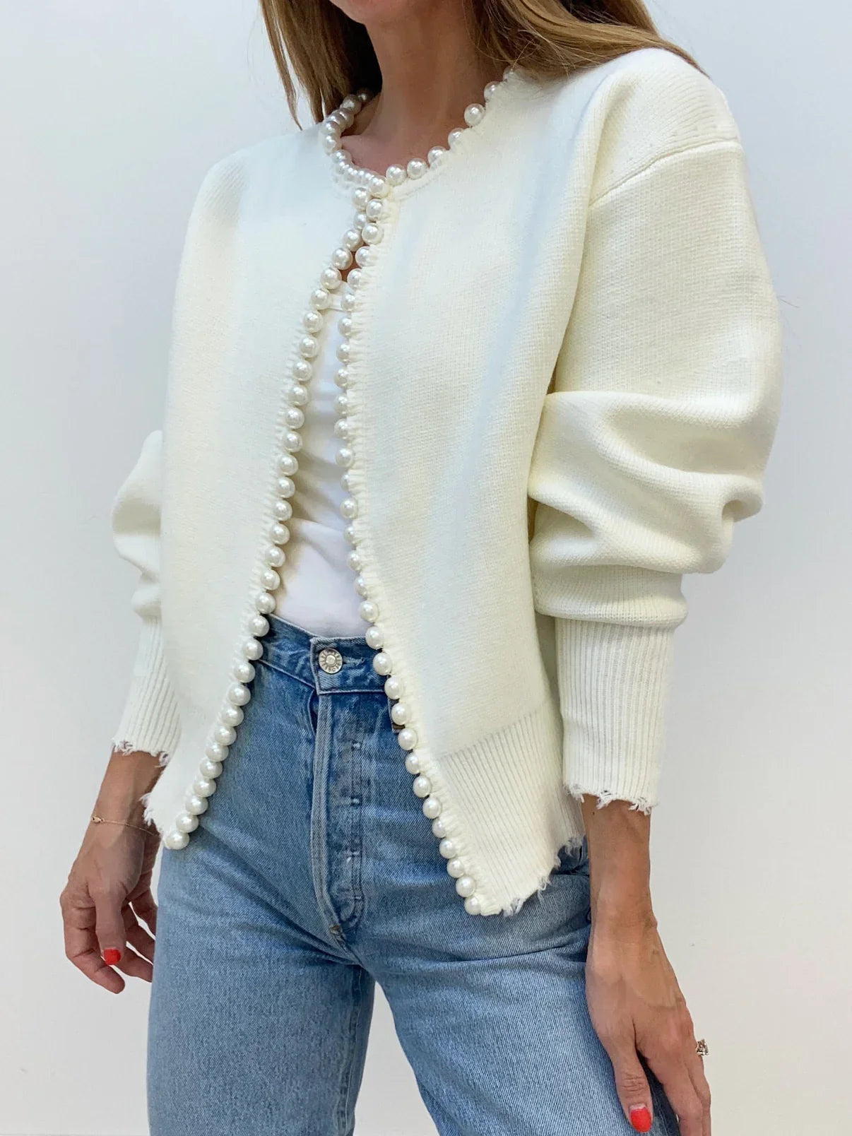Noémie Pearl Cardigan For Women | Vintage Chic, Perfect For Layering