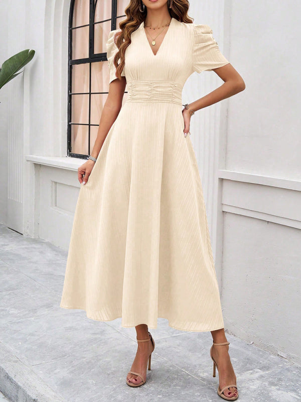 Ivanna | Women Velvet Dress Elegant V-Neck Midi