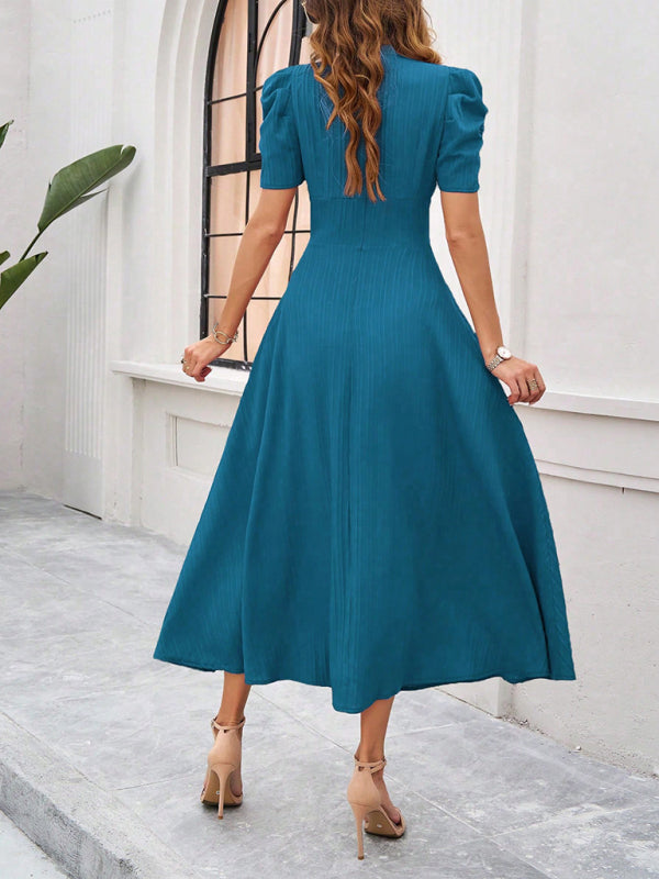 Ivanna | Women Velvet Dress Elegant V-Neck Midi