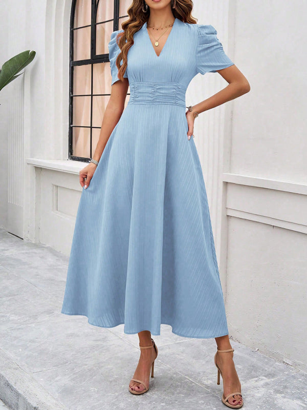 Ivanna | Women Velvet Dress Elegant V-Neck Midi
