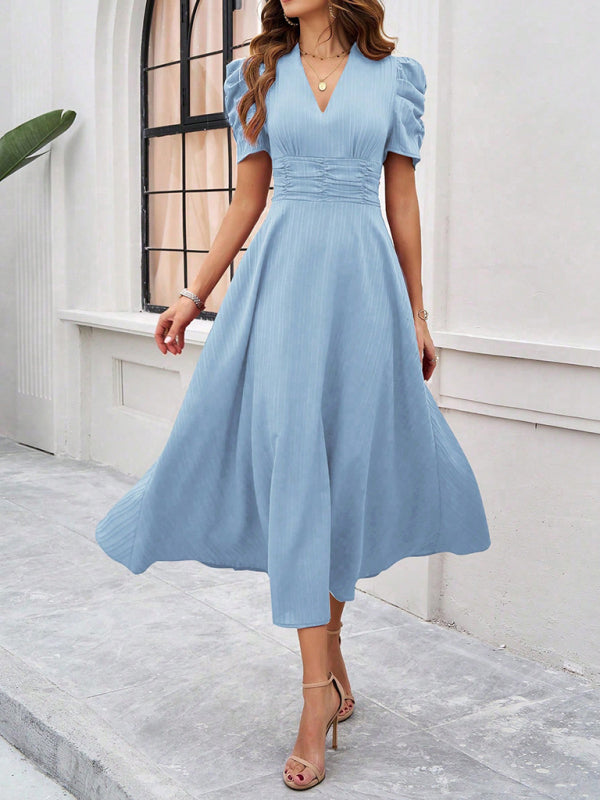Ivanna | Women Velvet Dress Elegant V-Neck Midi