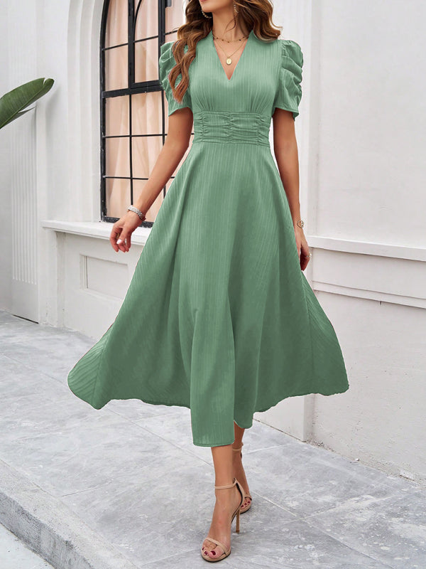 Ivanna | Women Velvet Dress Elegant V-Neck Midi