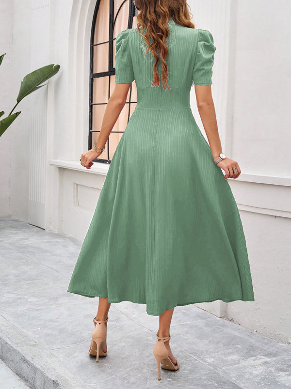 Ivanna | Women Velvet Dress Elegant V-Neck Midi
