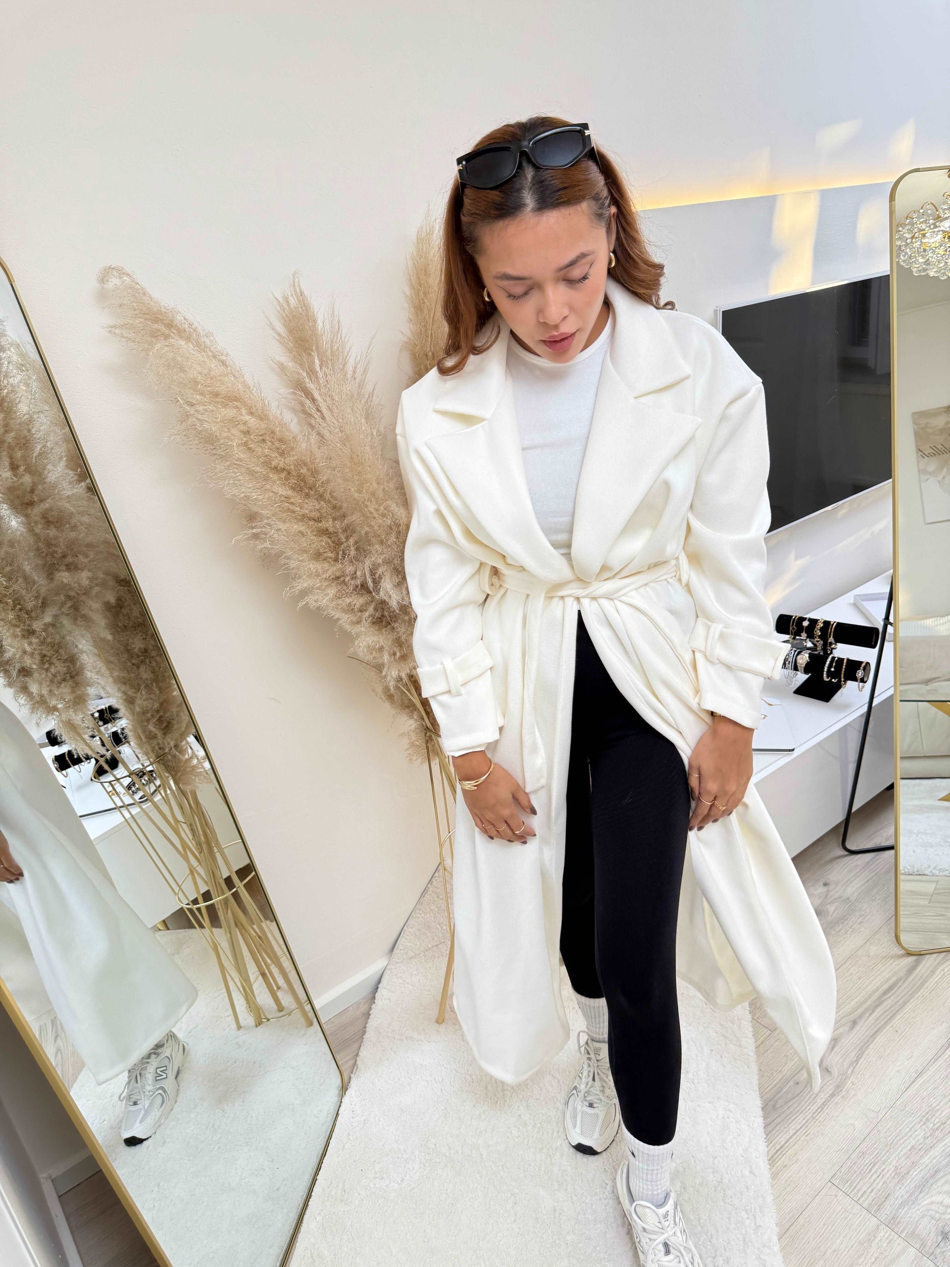 Flavia | Women’s Longline Coat in Soft Polyester Blend