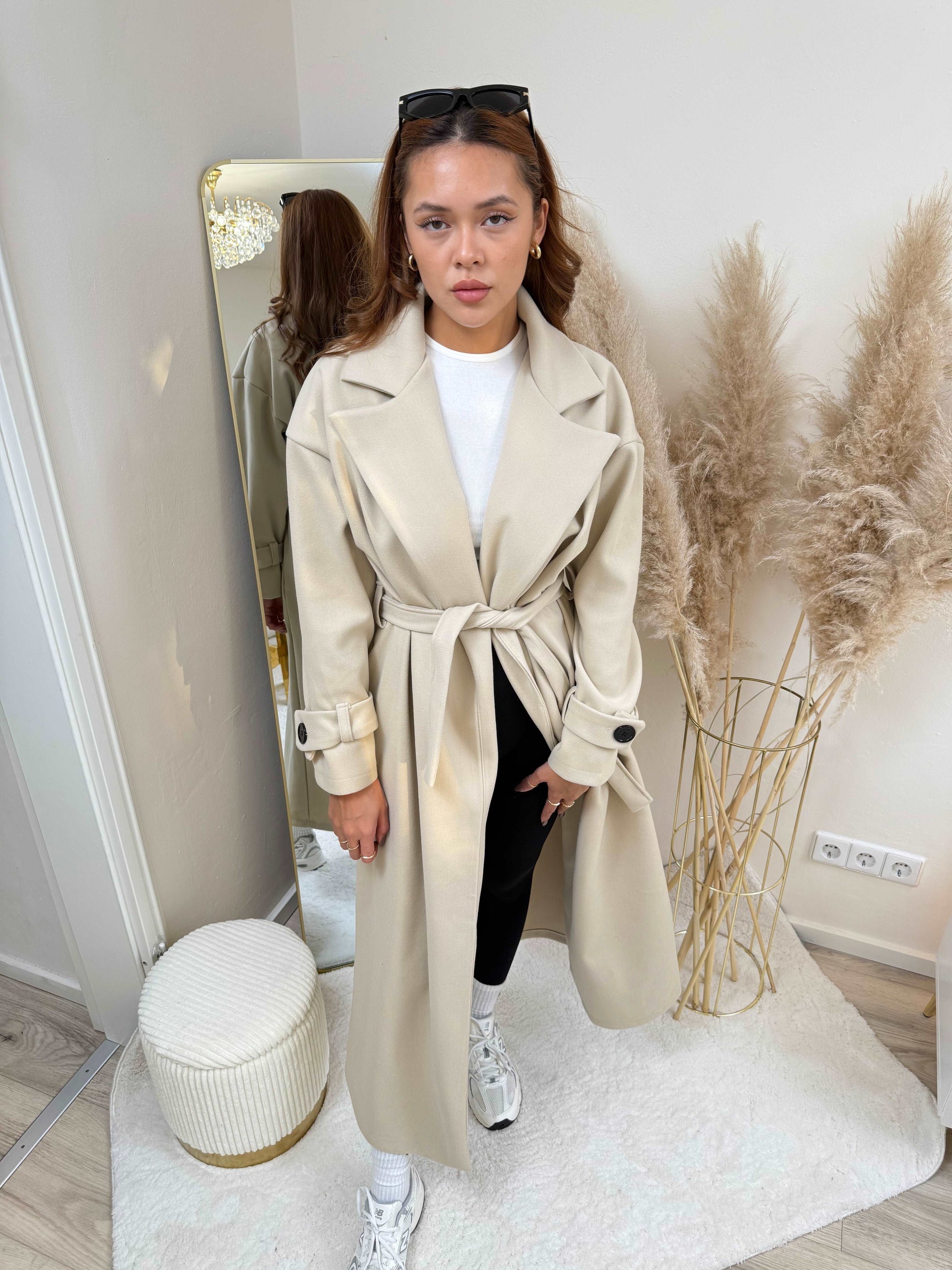 Flavia | Women’s Longline Coat in Soft Polyester Blend