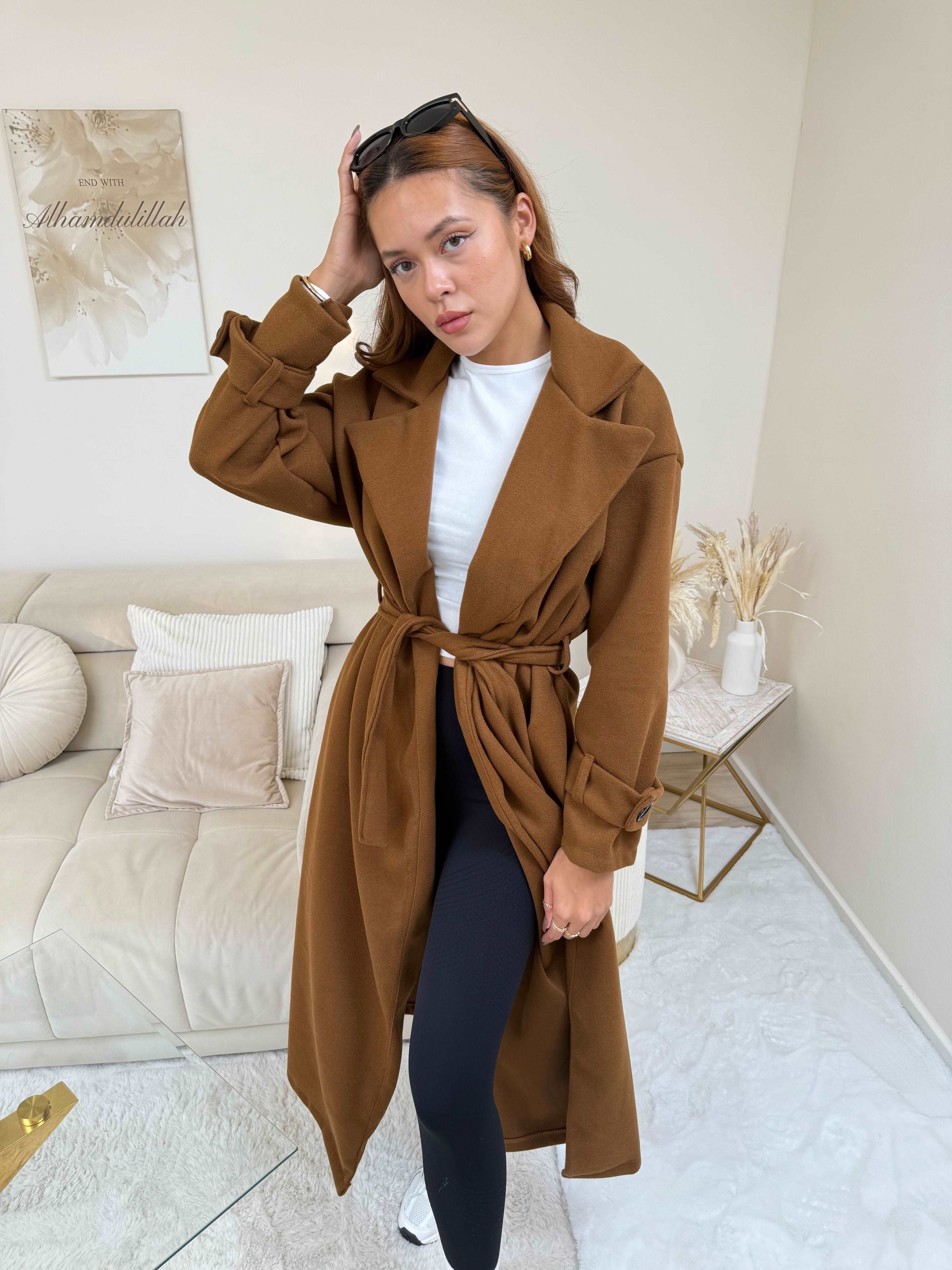 Flavia | Women’s Longline Coat in Soft Polyester Blend