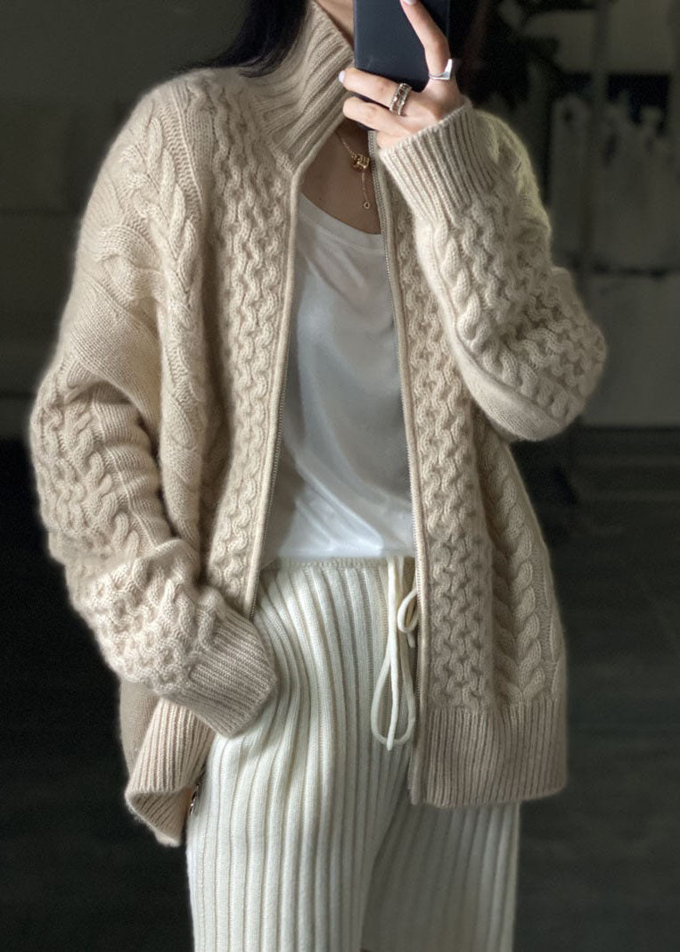 Marcelle | Women’s Wool‐Blend High‐Neck Cardigan